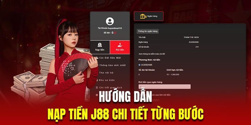 Quy trình nạp tiền vào tài khoản game j88